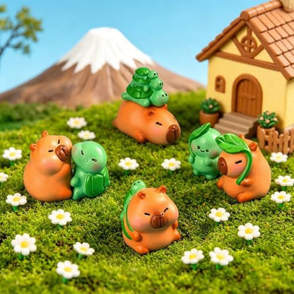 Mini Turtle & Capybara Silicone Molds for DIY Fairy Garden Landscape Decor