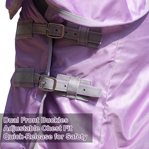 LEAFOREST Horse Fly Sheet with Neck Cover & Belly Band Mesh UV Protection