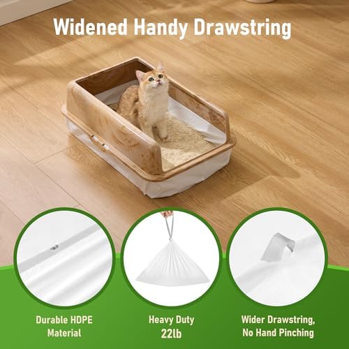 ZOMISIA Cat Litter Box Liner XXL - 15 Count 47" x 24" Jumbo Litter Bags