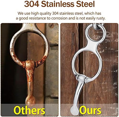 2PCS Horse Tie Ring, Safe Tie Horse Supplies, Humane Way Tie Ring, Magnetic Ring for Tying and Retracting, Helps Horse Pull Back and Releases Stress from The Horse