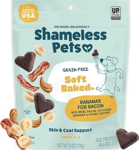 Shameless Pets Bananas for Bacon Soft-Baked Dog Treats - 6 oz