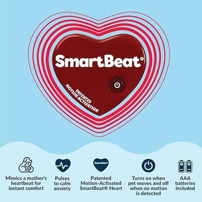 Snuggle Puppy Junior Heartbeat Toy, Calming Comfort, Small Breeds - Biscuit