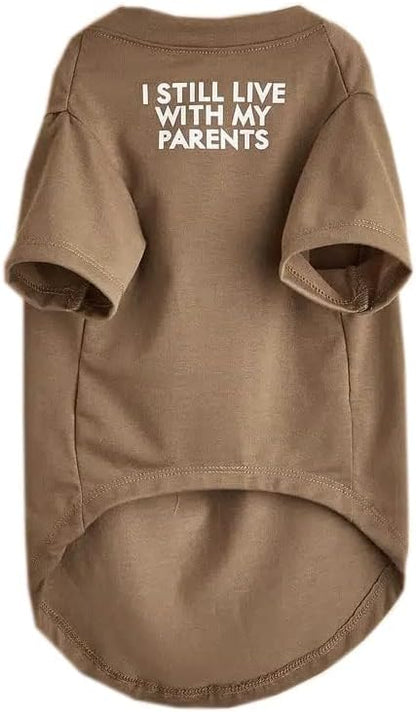 Cute Dog Clothes, T Shirt for Medium and Small Dogs Girl Boy,Puppy.Breathable Soft Dog Costume for Pet Dogs Cats, Pet Pullover Jumper, Cat Clothes (L-(10~17lb), Chest~18", Khaki)
