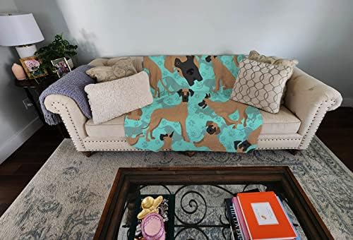 Caroline's Treasures MLM1071LQB Fawn Great Dane Quilted Blanket 50x60 Artwork Pattern Quilted Throw Blanket for Bed, Couch, Sofa, Soft and Lightweight