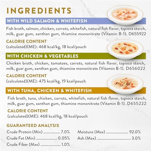 Purina Fancy Feast Broths Creamy Wet Cat Food, 1.4 oz, 12 Pouches