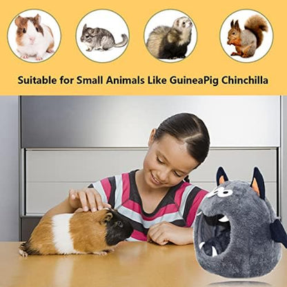 Guinea Pig Bed Hideouts Warm Small Animal Pet Beds Monster Hamster Bed House Accessorie for Guinea Pig Chinchilla Hedgehog Hamster