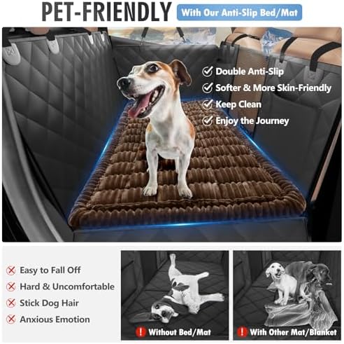 Dog Bed for Car Back Seat, Non-Slip Backseat Pet Mat Standard, 51''X23.5''