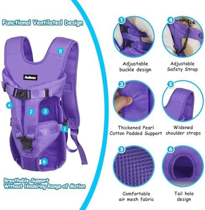 PetBonus Dog Front Carrier Backpacks, Legs Out Easy-fit Puppy Chest Carrier