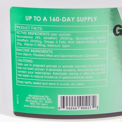 ANIMED Glucosamine 5000 - Natural Joint Health Supplement with Omega 3, Antioxidant Protection, and Digestive Support for Horses, 5 lbs…