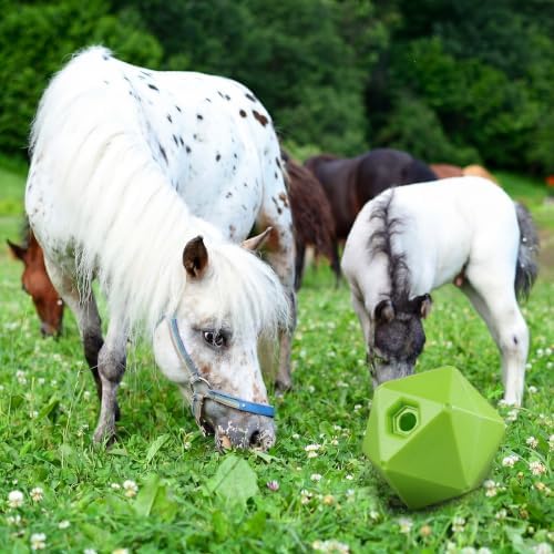 Seenelling 1 Pack Horse Treat Ball, 9" Feeder Toy for Horses, Green
