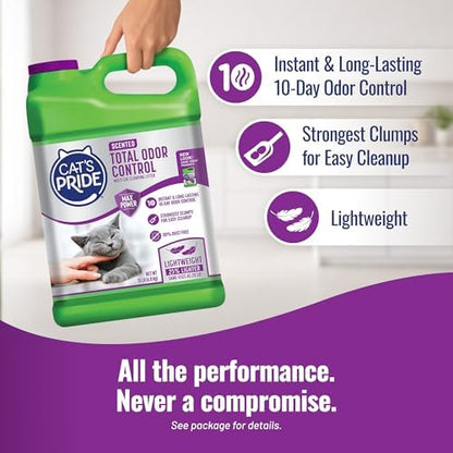 Cat's Pride Total Odor Control, Max Power, Clumping Litter Scented 15lb