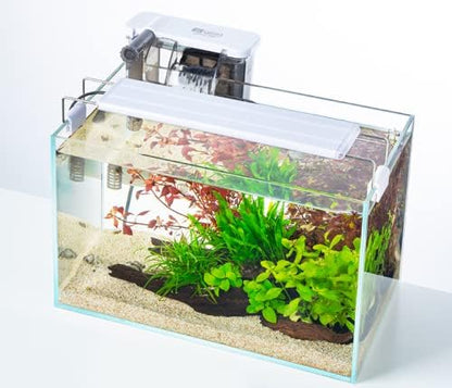 9.5 Gal Rimless Low Iron Glass Aquarium Tank, (17.7" L × 11" W × 11.8" H/ 45cm x 28cm x 30cm), 5mm Thickness Standard Jointed