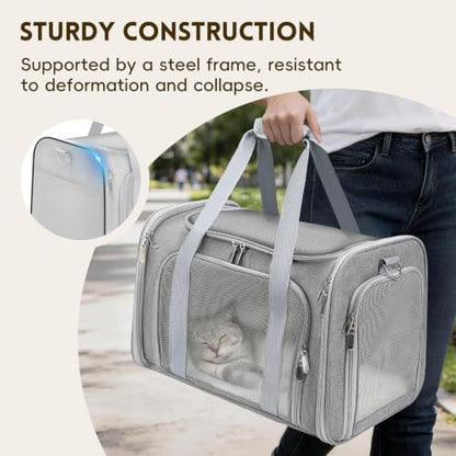 Cat Carrier Soft, Dog Carriers for Small Dog/Large Cat (Up to 16lb)