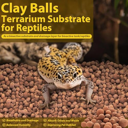 Legigo 10 LB Organic Expanded Clay Balls Terrarium Substrate for Reptiles