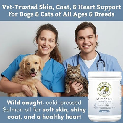 Wild Alaskan Salmon Oil for Dogs and Cats, 500 Softgels
