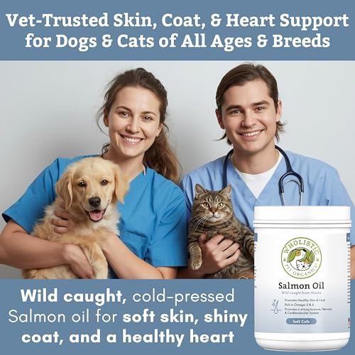 Wild Alaskan Salmon Oil for Dogs and Cats, 100 Softgels