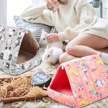 Cinnvoice Guinea Pig Hideout Bed Washable House Cage, Wonder Tale, 9.8 in