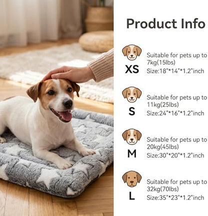 Cat & Dog Bed Mat - Reversible Dog Crate Bed Mats, Soft & Breathable Kennel Pad, Durable Crate Bed for Extra Small Dogs & Cats