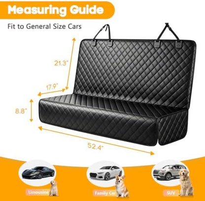 PETICON Waterproof Scratchproof Pet Bench Seat Covers for Cars, SUVs