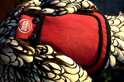 DOWN UNDER OUTDOORS 4 Pack Medium-Large Chicken Saddle Hen Apron Burgundy