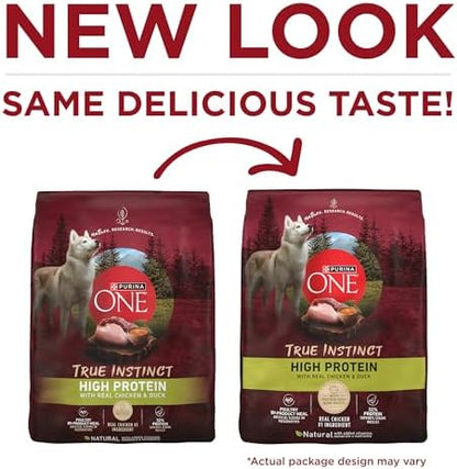 Purina ONE True Instinct High Protein Dog Food, Chicken & Duck, 27.5 lb Bag