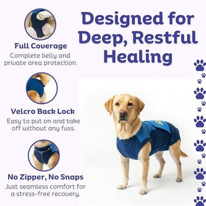 Surgi Snuggly Dog Surgery Recovery Suit, Cone Alternative, Spay/Neuter XLS