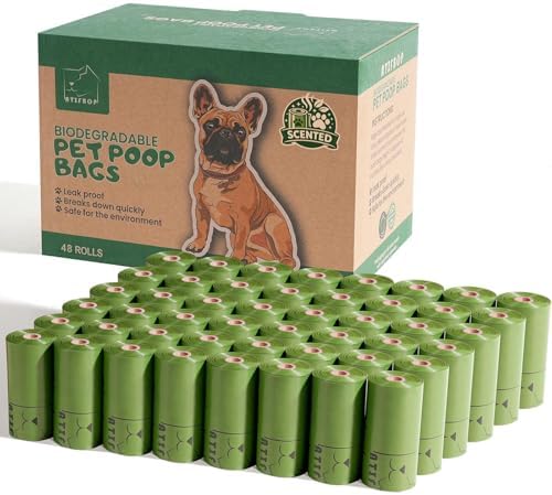 ATIFBOP Biodegradable Dog Poop Bags 720 Count, 48 Rolls Lemon Scented