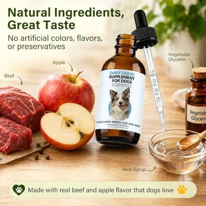 Longevity Supplement for Dogs, Senior Dog Supplements with NMN, NAD+, CoQ10 & Resveratrol - Nanoliposomal Liquid Drops for Joint Support, Heart Health & Healthy Aging - 60ml