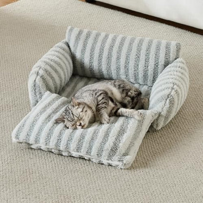 Hollypet Cat Bed Small Dog Orthopedic Couch Beds for Pets up to 13 lbs