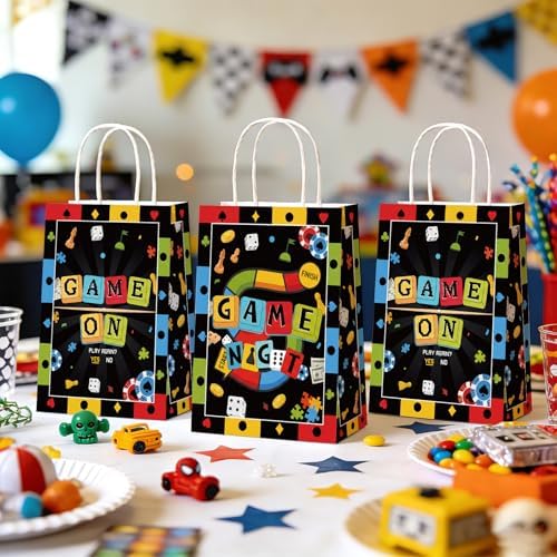 Greencian 16Pcs Game Night Party Favor Bags Family Game Night Goodie Bags