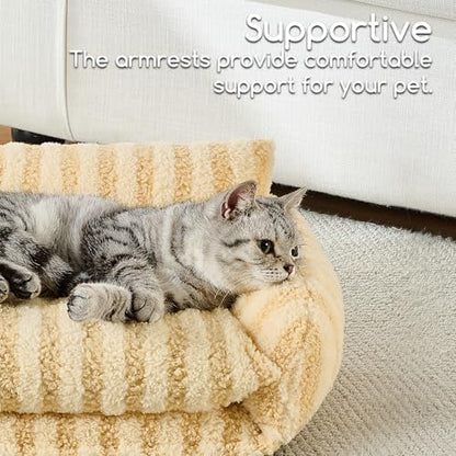 Hollypet Cat Bed Small Dog Orthopedic Couch Beds for Pets up to 13 lbs