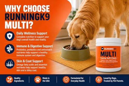 Multivitamin Soft Chews for Dogs, Daily Wellness, 60 Count
