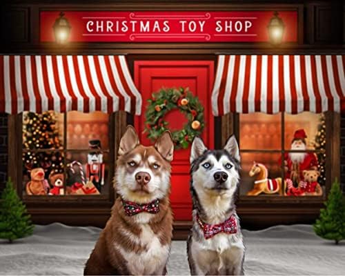 Lionheart glory Christmas Plaid Dog Collar Adjustable Soft Dog Collar with Bowtie, Pet Gift Dog Collars Bow for Small Medium Large Dogs
