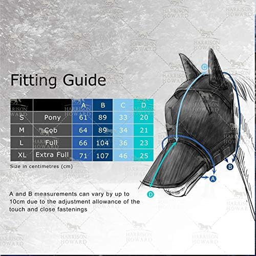 Harrison Howard LumiVista Horse Fly Mask Standard with Ears UV Protection for Horse Green Cactus M Cob