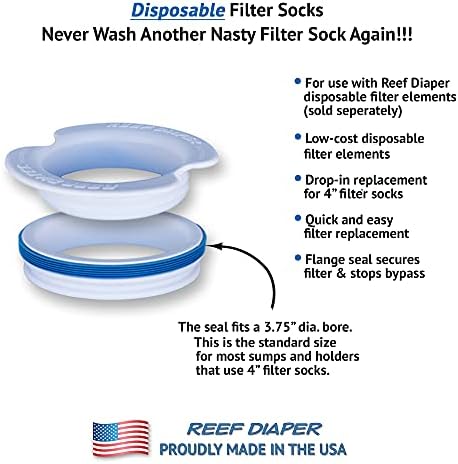 Disposable Filter Sock Flange Assembly, for Use with 4” Filter Elements