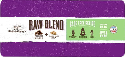Stella & Chewy's Raw Blend Premium Kibble Cat Food – Grain Free, Protein Rich Meals – Cage-Free Poultry Recipe – 5 lb. Bag (Pack of 3)