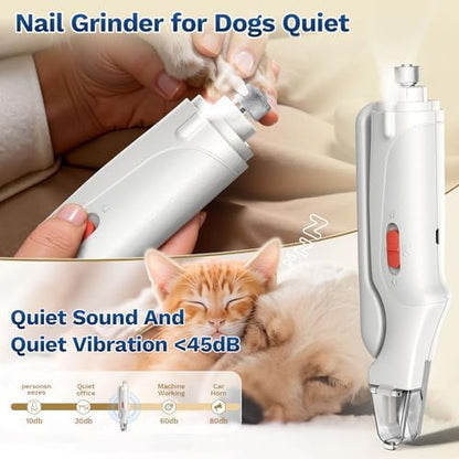 2-in-1 Dog & Cat Nail Clippers and Grinder with Catcher & 2 LED Lights