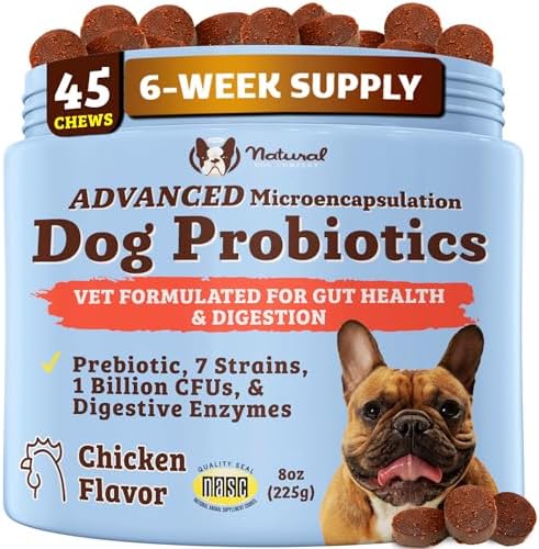 Natural Dog Company Dog Probiotic Chews, 45 Ct - 6 Weeks Supply