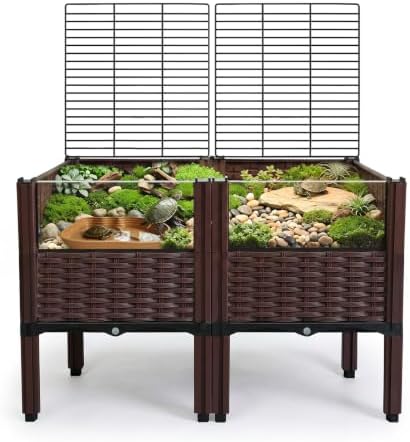 Mesh-Covered Turtle Aquarium, Large mesh-Covered Turtle Aquarium, Large breeding Box for Land Turtles, Turtle Supplies Providing Habitat for Turtles