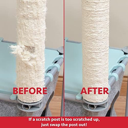 Kitty City Cat Furniture Accessories Cat Scratching Post Replacement and Only Compatible with Kitty City Playsets (Pack of 2)