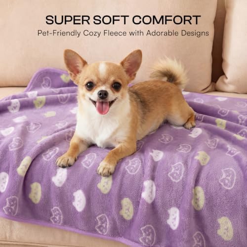 Luciphia 3 Pack Soft Fleece Dog Blankets for Medium Dogs Puppy Cats,30"x20"