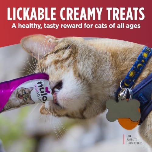 Nulo Freestyle Lickable Cat Treats - Perfect Purées Variety Pack, Squeezable Grain-Free Wet Cat Food Topper, High Moisture for Hydration, 40 x 0.5oz