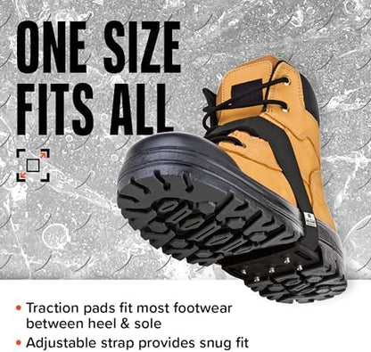 K1 Mid-Sole Ice Cleats for Men & Women - Rotatable Traction Aids For Winter Snow - Original Profile - Black