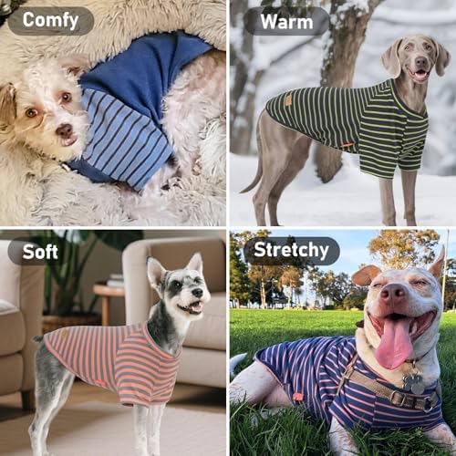 KYEESE 3Pack Dog Sweater with Sleeves Fleece Shirt for Small Dogs