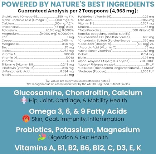 Dog Multivitamin Powder – 12-in-1 Formula with Probiotics, 14 oz
