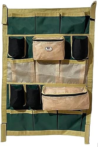 Majestic Ally Nylon Heavy Duty Tack Grooming Organizer Bag, Trailer Door organizing Bag, Equine Accessories Organizer (Hunter Green)