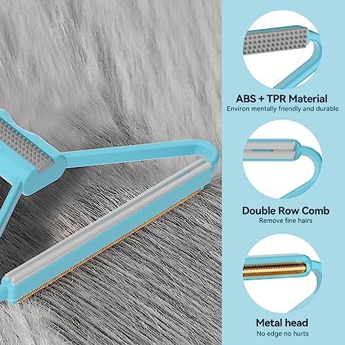 Pet Hair Remover, Dog Cat Carpet Rake, Lint Remover Shaver for Sofas-2pack