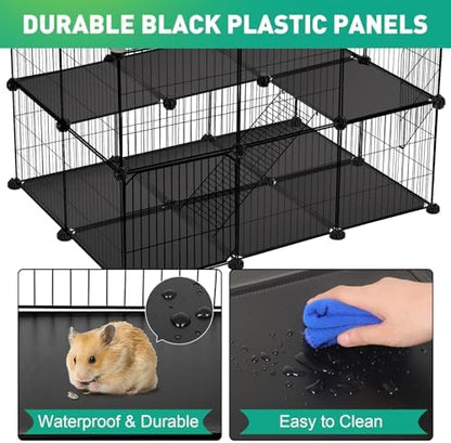 VISCOO 41 Panels Pet Playpen, 35.4" x 23.6" x 23.6" Small Animal Playpen
