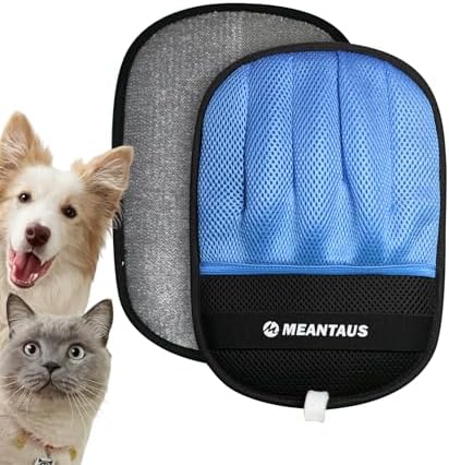 Reusable Electrostatic Pet Hair Removal Glove for Dogs & Cats, Works on Furniture, Clothing, Bedding & Car Seats (Standard)