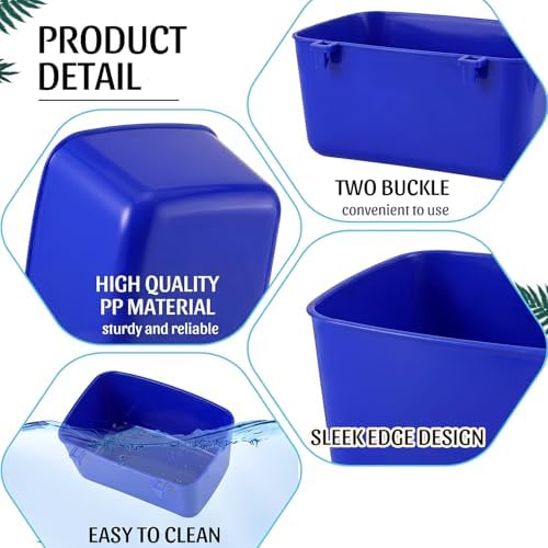 Zhehao 20 Pcs Poultry Water Cups Chicken Waterer Cups 18 oz, Dark Blue
